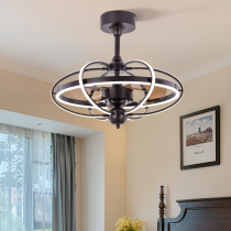 American variable frequency remote control fan lamp living room household electric fan lamp integrated Chandelier Creative dining room bedroom ceiling fan lighting