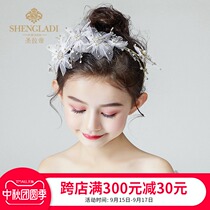 Childrens hair accessories floral headdress Garland girl headgear hair hoop princess girl wedding Halloween flower girl jewelry performance