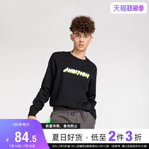 Benilu sweater mens autumn and winter new embroidery printing casual pure cotton round neck pullover coat X