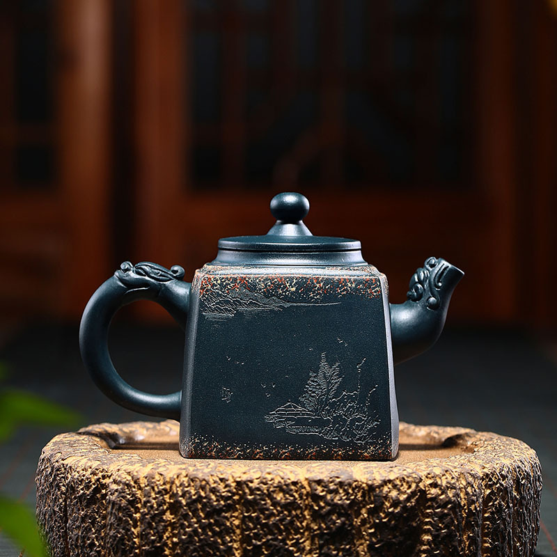 Yixing it pure manual large capacity of ceramic undressed ore single pot set a single tea old purple clay teapot