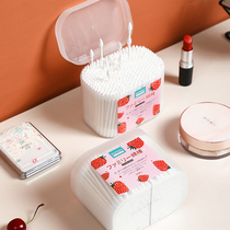 Disposable children adult makeup cotton swab makeup remover tip disinfection ear double head red lip sanitary cotton swab bag