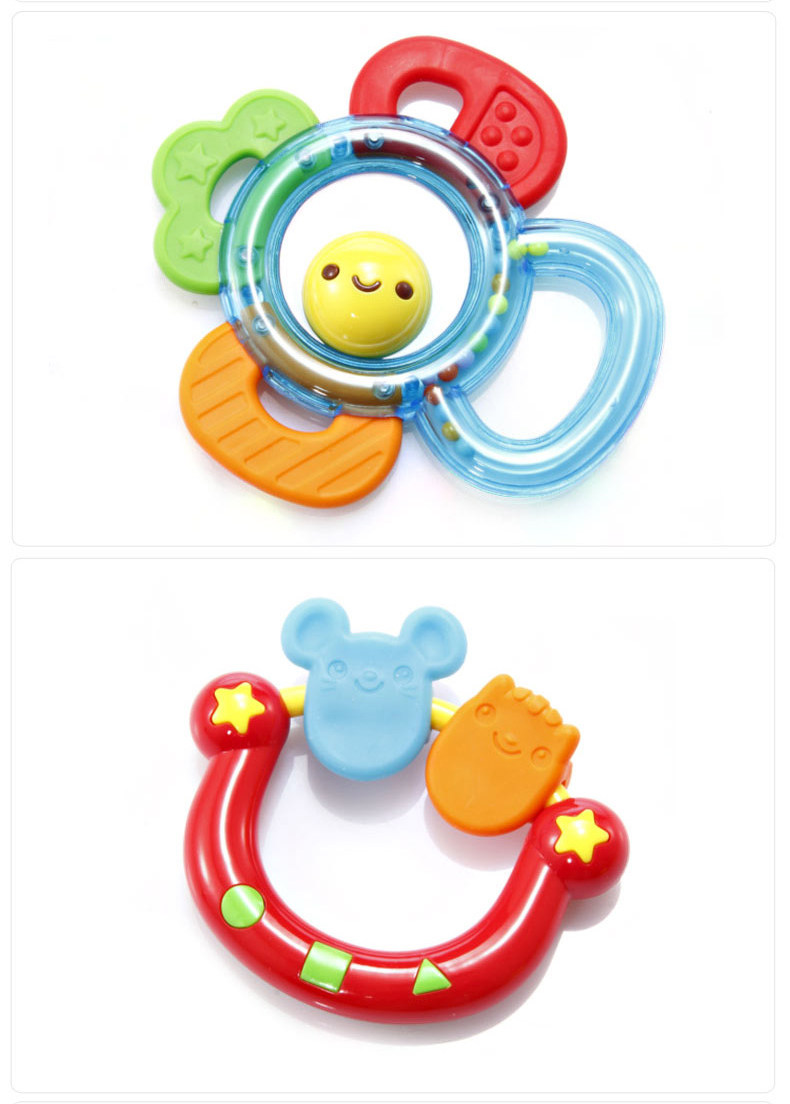 澳贝牙胶手摇铃新生儿宝宝奥贝早教婴儿玩具0-3-6-12个月1岁礼盒