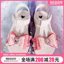 Summer new girl princess shoes childrens soft bottom bow middle child 2021 fashion childrens non-slip sandals