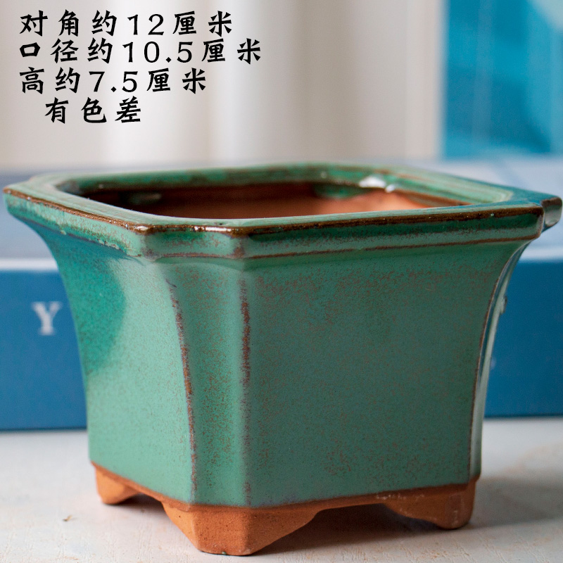 Meaty plant flower POTS coarse pottery flower POTS, fleshy green contracted individuality creative flowerpot ceramic potted the plants