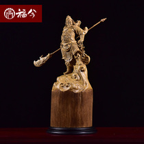 The Incense Wood Sculpture Kuan Kung Buddha WulchaeKandua Guan Yu Guanguan Emperor Kanemu Guan Imperii to open the business for the opening of Qiaos gifts