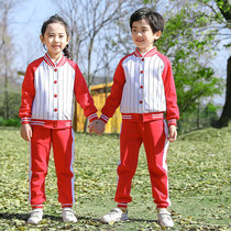 Kindergarten Garden Clothes Spring and Autumn Set British College Childrens Cotton Class Clothes Korean Primary School Uniform Three Piece Set