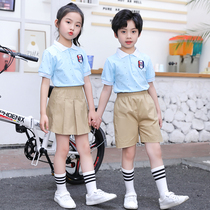 Kindergarten garden clothes summer short-sleeved childrens class uniforms summer school uniforms set teachers cotton graduation uniforms