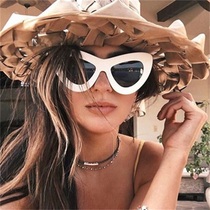2021 New elegant personality sun glasses glasses round face Korean version of retro Net Red ladies sunglasses Tide star model