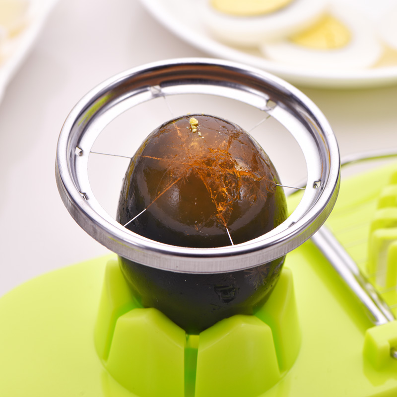 egg cutter multifunctional two in one loose pattern egg slicing kitchen plastic stainless steel egg cutter