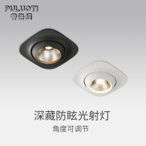Plotty embedded spot light led ceiling light Square concealed cob bullseye light Living room without main light Cree cree