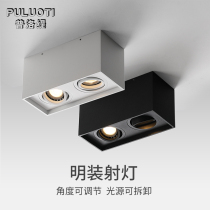 Proti led spotlight double head mounted ceiling lamp bucket lamp dart lamp living room without main lamp bedroom box lamp