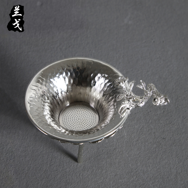 Having kung fu tea set suit household tea filter ceramic) tea accessories filter tin tea tea strainer