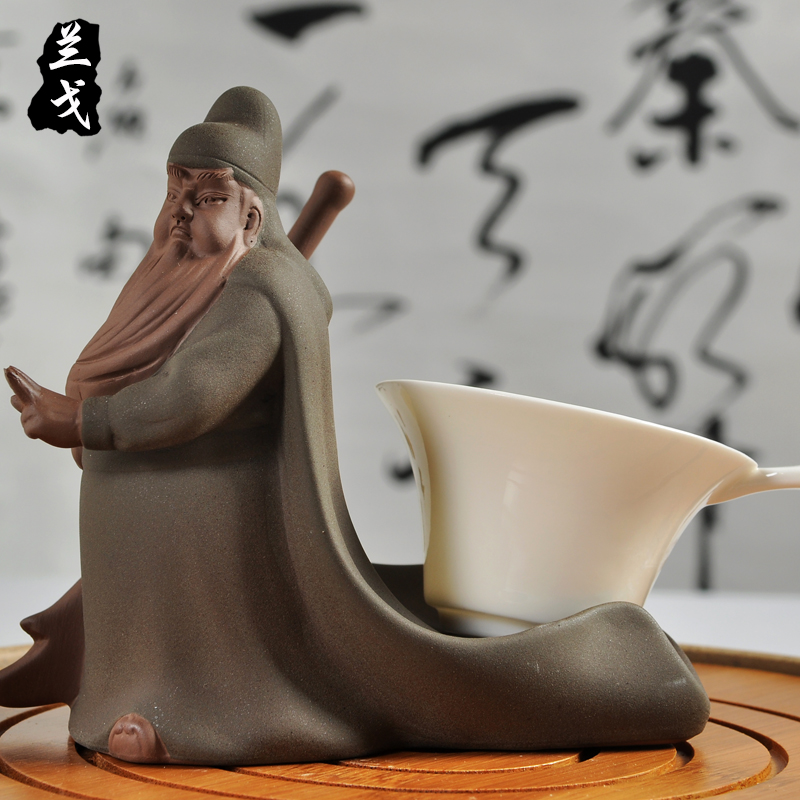 Pet furnishing articles having tea tea set accessories play purple sand tea Pet color sand ceramic ashtray saucer