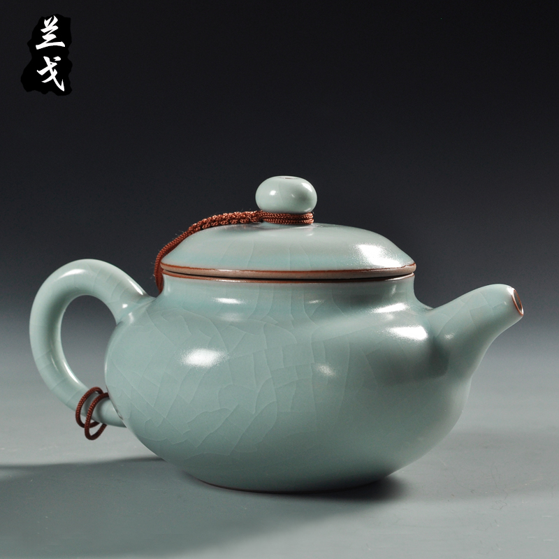 Having your up with azure slicing the teapot can raise your porcelain ceramic kung fu tea set household teapot large single pot