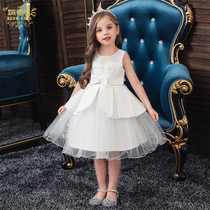 Girls Princess dress 2021 foreign dress childrens show puffy gauze dress
