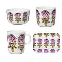Domestic spot Japan limited marimekko pink rose 2020 new products hand Cup mug Bowl plate European style