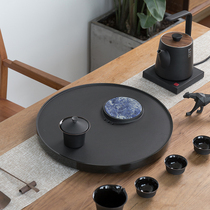 Jia Zhan kiln stone-free design Wujinshi natural tea tray whole tea table dry bubble wet soak Stone tea pan round