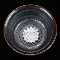 Jiacan kiln Li Jiadang Tianmu porcelain built a tea cup small thread teacup Master Cup Small teacup capacity 75ML