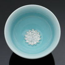 Chai Kiln Li A Stack Green Porcelain Tasting Tea Cup Tea Cup Ceramic Lady Tea Cup Master Cup Green Porcelain Lip Cup