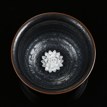 Jiazhan Kiln Li Jiazhan Jianzhan Tianmu Cup Silver Colorful silver cup Tea cup Ceramic Teacup Kung Fu master Cup