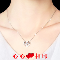 Necklace Female Clavicle Chain Sterling Silver S925 Korean Version Simple Student Mori Pendant Birthday Valentines Day Gift for Girlfriend