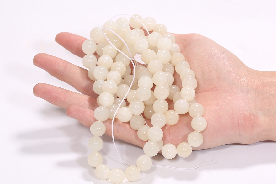 和田玉白玉108颗念珠 285.881克 每颗大小12mm