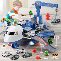 Transforming large aircraft childrens pro-intelligence music stories toy boys engineering fire control aircraft model rail car