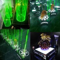 Luminous wine base LED luminous laser wine seat bar voice-activated wine seat X0 wine display rack Champagne wine rack