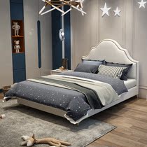 Light luxury children children bed boy single bed solid wood bed American childrens room boy bed 1 5 meters childrens bed