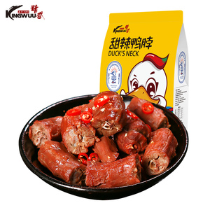 【第二件0元】精武甜辣味鸭脖子190g真空装麻辣鸭肉卤味零食小吃