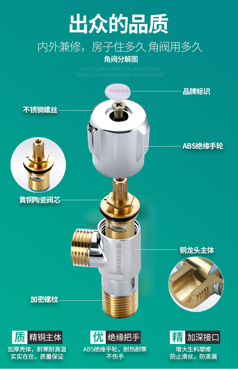 全铜三角阀内外丝304不锈钢止水阀功效与作用/价格/说明书/效果/多少