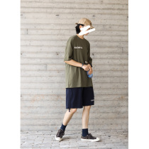 Nobodyknows summer multi-color Japanese patch plain letter print loose men and women casual short sleeve t-shirt