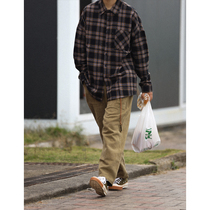 Nobodyknows Japanese Retro Plaid Tide Tidal Scrub Loose Men and Women Long Sleeve Shirt Casual Joker Shirt