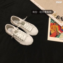 2020 lazy shoes womens shoes students Korean version of canvas shoes Harajuku a pedal ulzzang small white shoes women wild tide