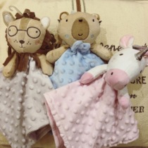 United States Hudson Baby foreign trade newborn baby childrens soothing toy Cartoon animal soothing towel doll
