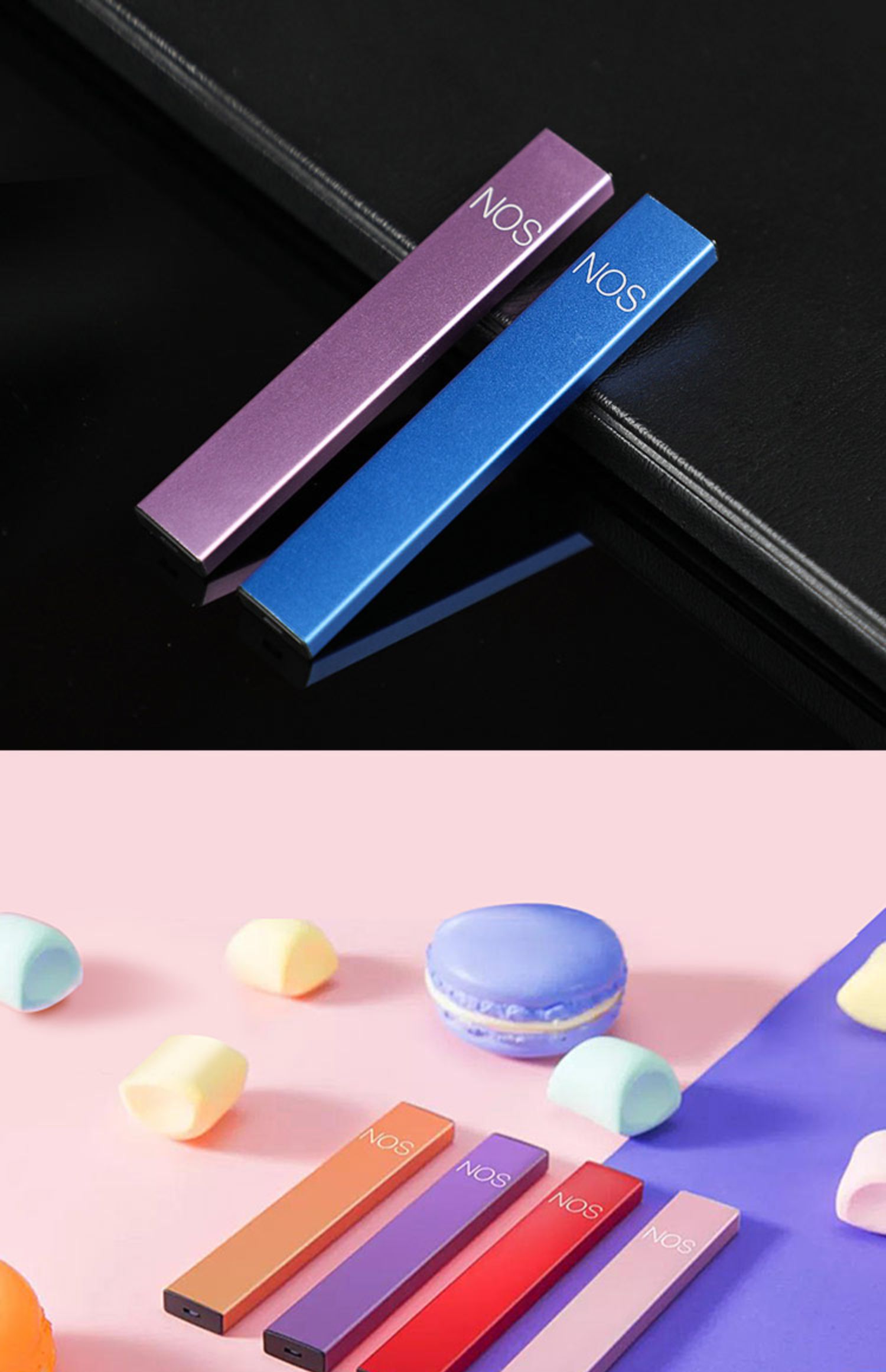 蓝蜂nos电子烟一次性新款2019水果味小彩条女士男8能量棒吸入式_彬琪