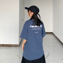 LKSTORE TWOWINLAB 2020SS Basic Simple Letter Print Short Sleeve Men and Women Couple Loose T-Shirt