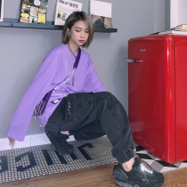 LKSTORE KTDA clearance pocket embroidered logo denim trousers men and women couples loose toe cowboy