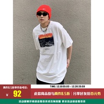 LKOD 2020 Spring Summer New cotton round neck ruins Phantom short sleeve men and women couples loose national tide T-shirt