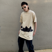 LKSTORE A11SLAVE 2020 new round neck dog print High Street short sleeve men and women couples hip hop tee