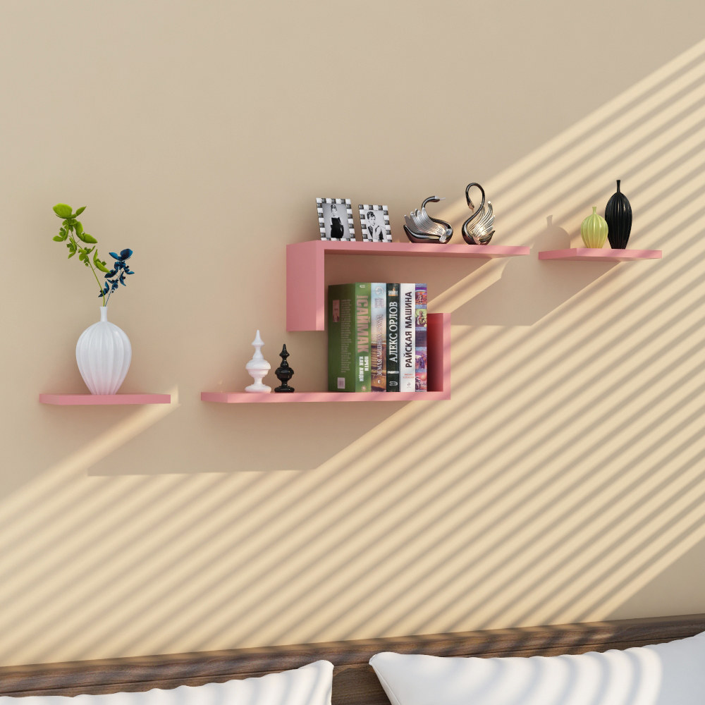 墙壁架子隔板墙上置物架 现代简约客厅创意书架电视背景壁挂装饰