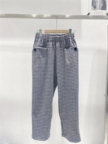 TD Design Pocket Plaid Straight Cylinder Casual Pants Woman Han Edition Fashion 100 Hitch Khalan Straight Drum Long Pants Tide Winter