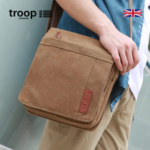 Troop Canvas Bag New Fashion Single Shoulder Inclined Cross Pack Youth Minimalist Satchel Satchel Leisure Inn Retro Mens Bag