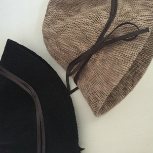 拖延症〕编织麻料小毡帽