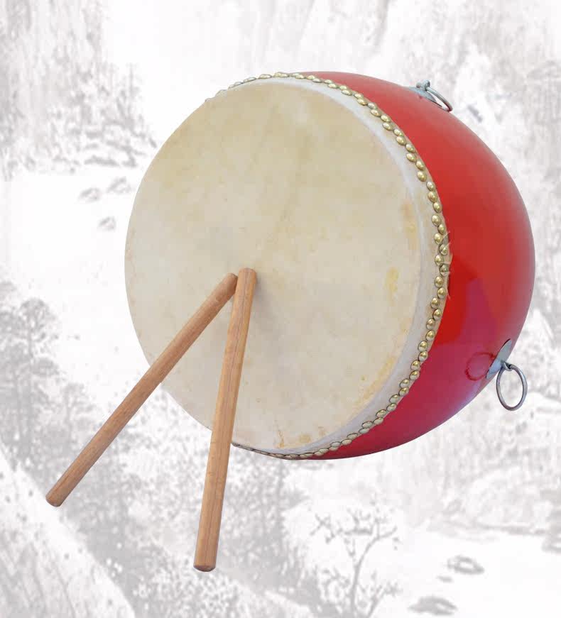 战鼓牛皮12寸 音乐高战鼓大鼓 木制鼓身 口径约39.5cm 厚度约40cm