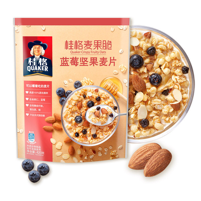 桂格水果燕麦片营养早餐2袋840g
