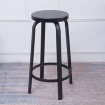 Apple mobile phone shop Stool Iron Art Bar Chair Home High Stool Brief Modern High Foot Bar Stool Chair Solid Wood Bar Bench