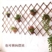 Outdoor wall grid flower stand climbing tree flower Outdoor by anticorrosive wood hanging bracket courtyard balcony plant climbing frame