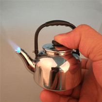 New exotic mini Mini teapot ornaments lighter personality creative metal kettle inflatable windproof lighter