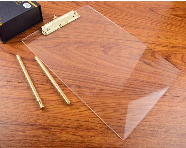 透明亚克力a4a5a6文件夹板书写夹板写字垫板菜单票据夹子办公文具